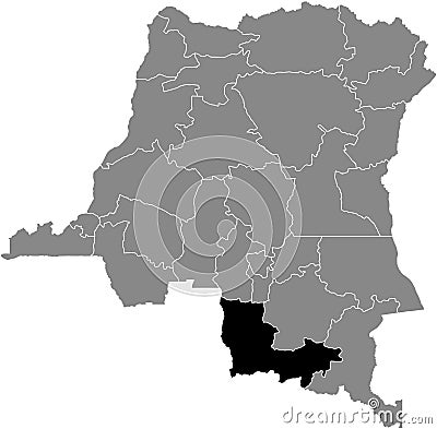 Location map of the Lualaba province of DR Congo Vector Illustration