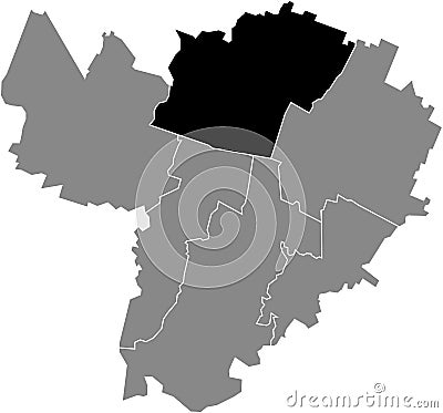 Location map of the Quartiere Navile district of Bologna, Italy Vector Illustration