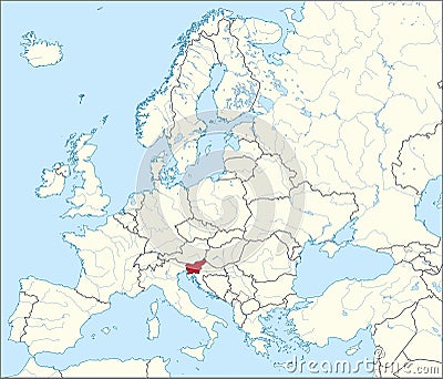 Location map of the REPUBLIC OF SLOVENIA, EUROPE Vector Illustration