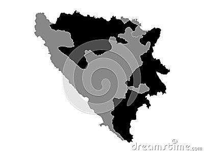 Location Map of Republic Srpska RS Vector Illustration