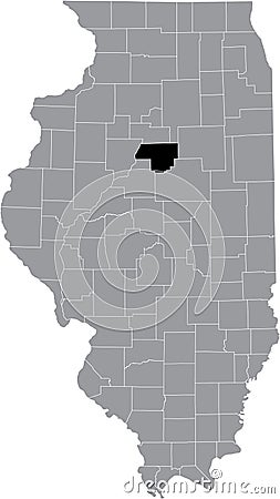 Location map of the Woodford County of Illinois, USA Vector Illustration