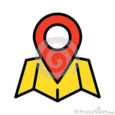 Location marker, location pin Isolated Vector Icon that can be easily modified or edited Vector Illustration