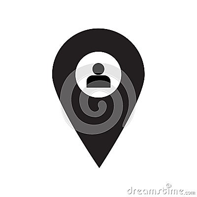 Location people minimal style Icon vector Eps10 Vector Illustration