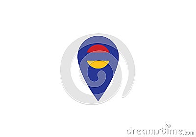 Location pin Armenia map navigation label symbol Vector Illustration