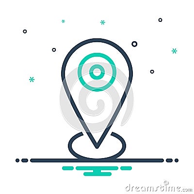 Mix icon for Location Pin, scene and venue Vector Illustration