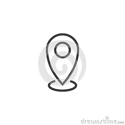 Location pin line icon Vector Illustration