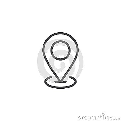 Location pin outline icon Vector Illustration