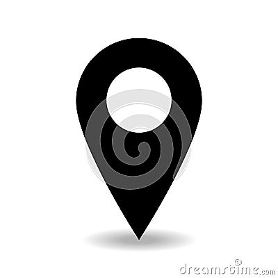 Location place icon vector isolated with background simpel smooth Stock Photo