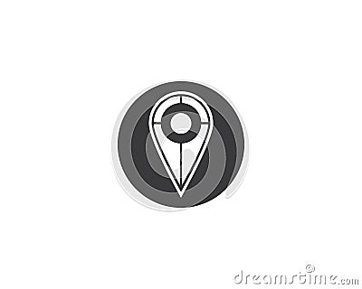 Location point Logo template vector icon illustration design Vector Illustration