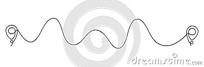 Location pointer continuous one line drawing Cartoon Illustration