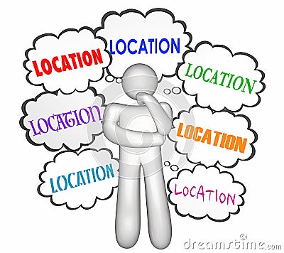 Location Real Estate Home House Buyer Shoping Thinker Thought Cl Stock Photo