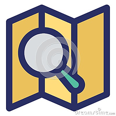 Location searching Isolated Vector with Outline icon which can easily modify or edit Vector Illustration