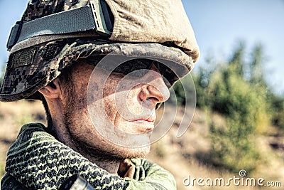 US Marine Soldier Stock Photo