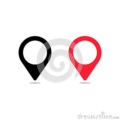 location symbol and icon. simpe flat vector illustration Vector Illustration