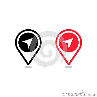 Location symbol and icon. simpe flat vector illustration Vector Illustration