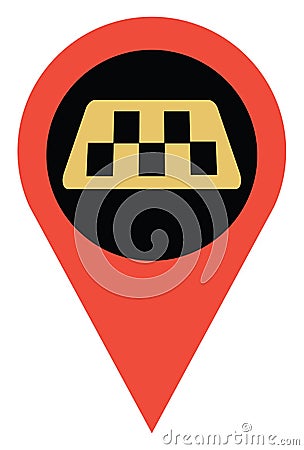 Location taxi, icon Vector Illustration