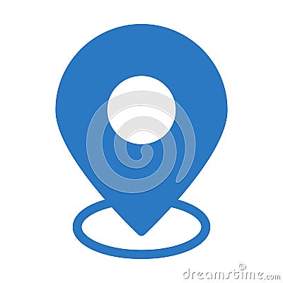 Location glyph color flat vector icon Stock Photo