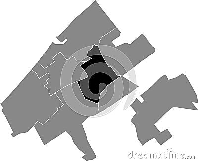 Locator map of the CENTRUM DISTRICT Vector Illustration