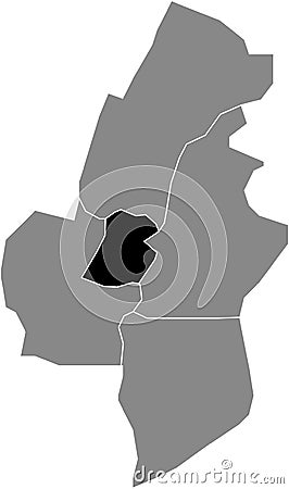 Locator map of the CENTRUM DISTRICT, HAARLEM Vector Illustration