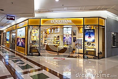 LOccitane, is an international retailer of body, face, fragrances and home products based in Manosque, France Editorial Stock Photo