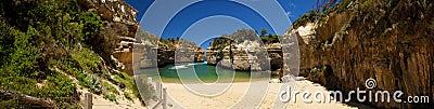 Loch Ard Gorge beach Stock Photo