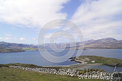 Loch Eriboll and the Ard Neakie Lime Kilns in Scotland Stock Photo