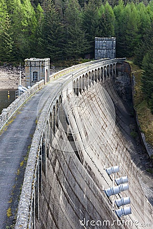 Loch Laggan dam, Highlands, Scotland Stock Photo