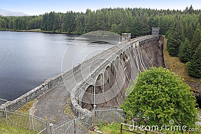 Loch Laggan dam, Highlands Stock Photo