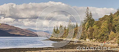 Loch Linnhe near Fort William in Scotland. Stock Photo