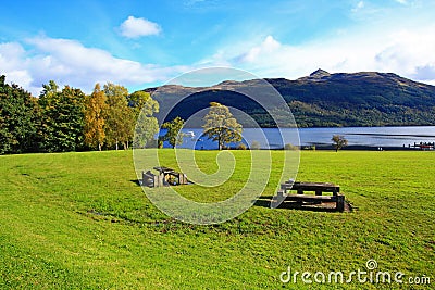 Loch Lomond, Tarbet in October, Scotland, UK Stock Photo