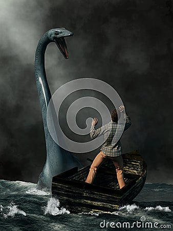 Loch Ness Monster Stock Photo