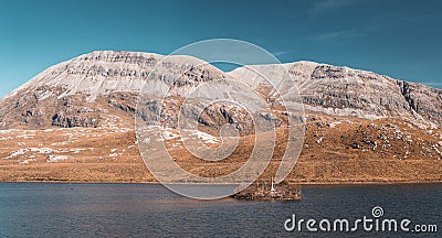 Loch Stack Panorama at Autumn Stock Photo