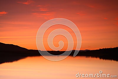 Loch sunset Stock Photo