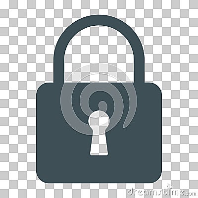 Lock classic design icon, keyhole web button shape, secure vector illustration Vector Illustration