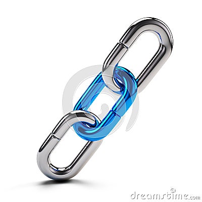 Lock, connection concept - Chain Link icon isolated on white Stock Photo