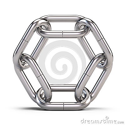 Lock, connection, team, partnership concept - Chain Link icon isolated on white. Stock Photo