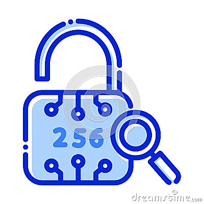 Lock, cryptographic hash, cryptographic algorithm, secure hash fully editable vector icons Stock Photo