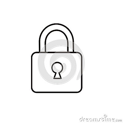 Lock flat icon Vector Illustration