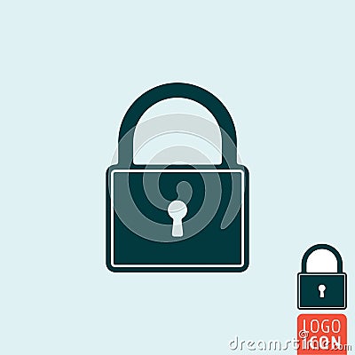 Lock icon isolated Vector Illustration