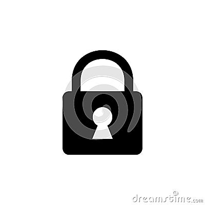 Lock icon isolated on white background. Encryption icon. Security symbol. Secure. Private Vector Illustration