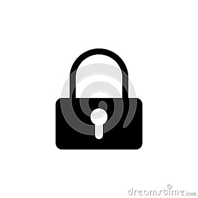 Lock icon isolated on white background. Encryption icon. Security symbol. Secure. Private Vector Illustration