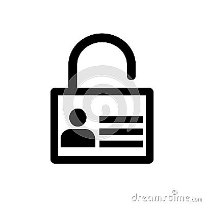 Lock icon, User icon on key - vector iconic design Vector Illustration