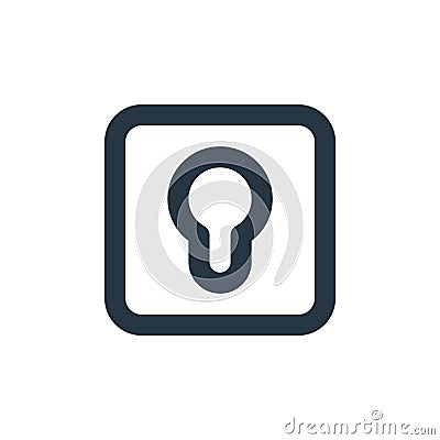 lock icon vector from basic ui concept. Thin line illustration of lock editable stroke. lock linear sign for use on web and mobile Vector Illustration