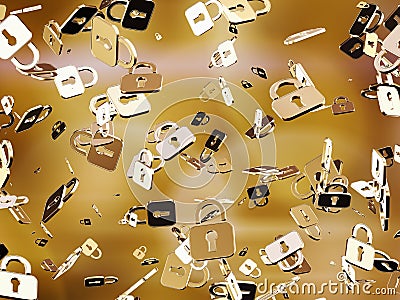 Lock icons Stock Photo