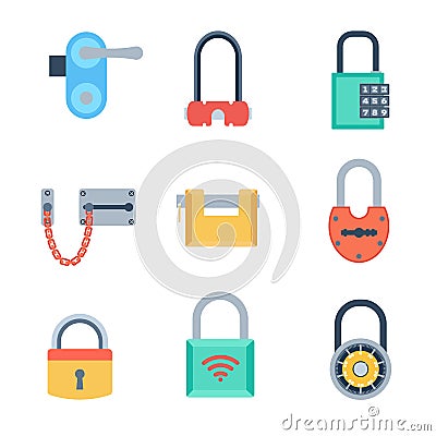 Lock icons set vector. Vector Illustration