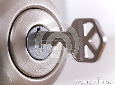 Lock and key Stock Photo