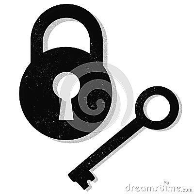 Lock and key Stock Photo