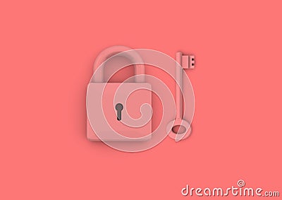 Lock and keys security and business success concept Stock Photo