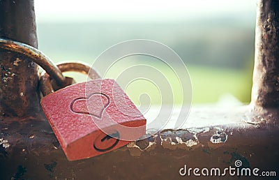 Lock love Stock Photo