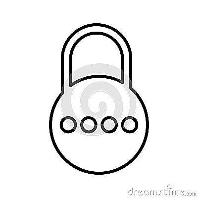 Lock, password, private icon. Line, outline symbol Stock Photo